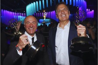Shark Tank Judges with their Emmy Award